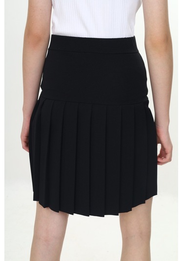 Toontoy Kız Çocuk Yarı Piliseli Okul Etek Siyah