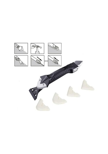 Derz Kazıyıcı Fayans Derz Dolgu Kazıma Aparatı Ve Uygulayıcı 5 Parça Silikon Çekme Uygulama