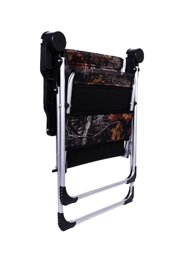 Alin Metal 4''lü Lüks Bardaklı Kamp Sandalyesi Ve Masa Set Yaprak Desenli Yaprak Desenli Çok Renkli