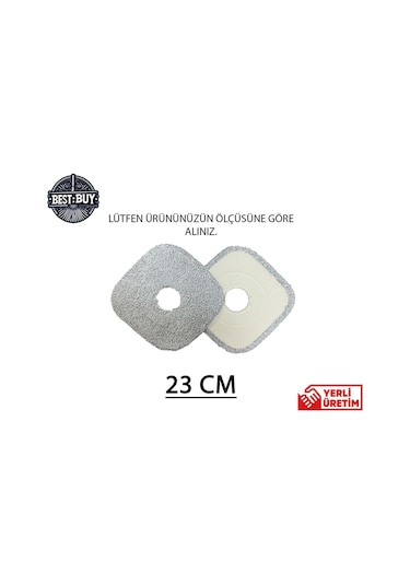 Best Kare Mop Uyumlu 2'li Yedek Bez 23 Cm Kirli Su - Temiz Su Ayıran Moplara Uyumludur.