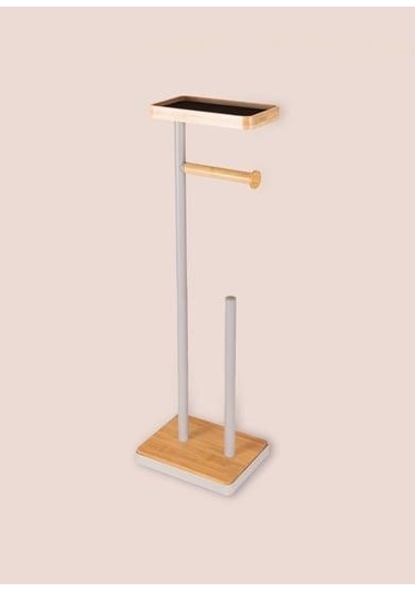 The Mia Bambu Tepsili Tuvalet Kağıdı Standı Gri Glv0758 Gri