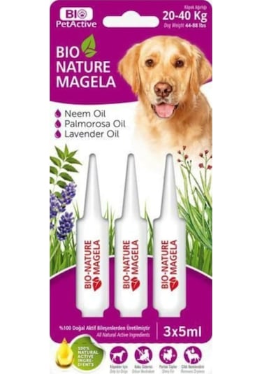 Bio Petactive Bio Nature Magela 20 - 40 KG Köpek Ense Damlası 3 x 5 ML