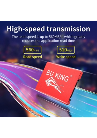 Bu Kıng Ssd2.5 İnç Siyah Boğa Uyumluluk Hız İletim Artı Kaya Gibi Sağlam Güvenilirlik Yüksek Kaliteli Bellek Yongaları Siyah 60 Gb