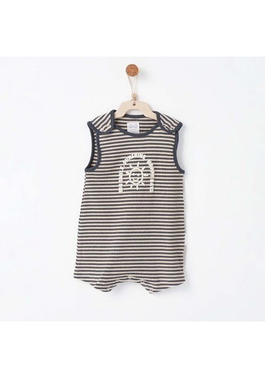 Andywawa Bebek Tulum Romper Bamboo Strıped Anw-ac26670 Gri