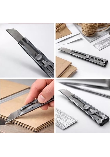Sunup Sn-27094 Metal 18 Mm Uçlu 15 Cm Falçata - Maket Bıçağı