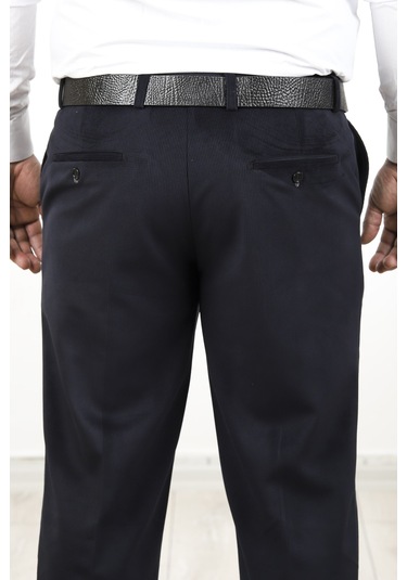 Neowit Erkek İçi Polarlı Yan Cep Klasik Kesim Kadife Pantolon Koyu Lacivert