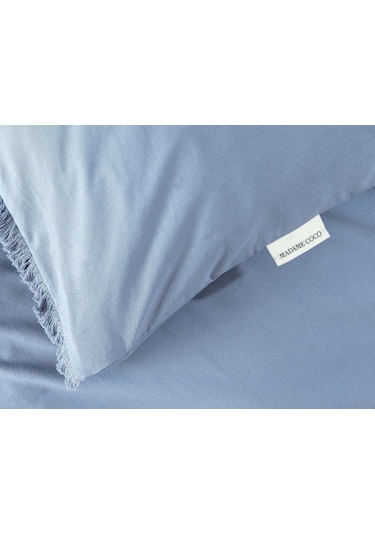 Madame Coco Sona Tek Kişilik Püsküllü Nevresim Takımı Nt0000000143tek Kişilik-indigo