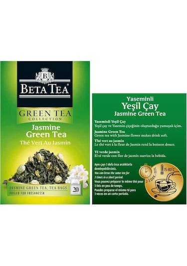 Beta Jasmine Green Bardak Poşet 20 Adet Yaseminli Yeşil Çay