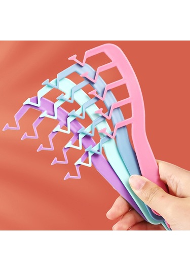 Sones 10 Adet Z Şeklinde Saç Tarağı Taşınabilir Saç Şekillendirme Aleti Mor