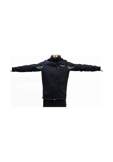 Mudwill Softshell Erkek Mont Ceket  Haki-Siyah