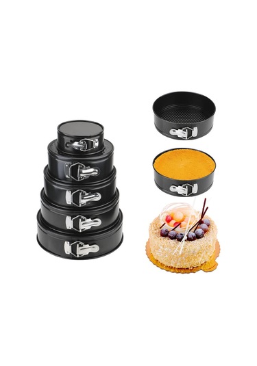 Çıkarılabilir Alt Karbon Çelik Kek Kalıpları Mutfak Aksesuarları Yapışmaz Metal Fırında Kalıp Yuvarlak Kek Tava Bakeware 24cm