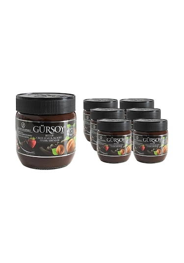 Gürsoy Bitter Çikolatalı Kakaolu Fındık Kreması 400g X 6 Adet
