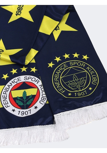Fenerbahçe Unisex 5 Yildiz Çubuklu Şal Lacivert-sarı