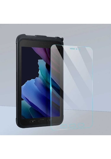 Galaxy Tab Active 3 T577 Uyumlu Zore Tablet Temperli Cam Ekran Koruyucu-renksiz
