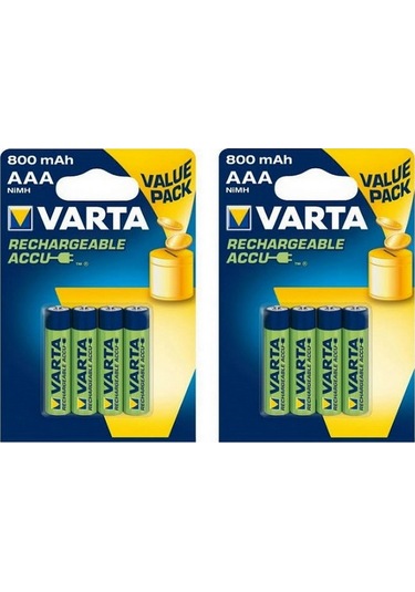 Varta 800 Mah Aaa Şarjlı Kalem Pil 16 Adet