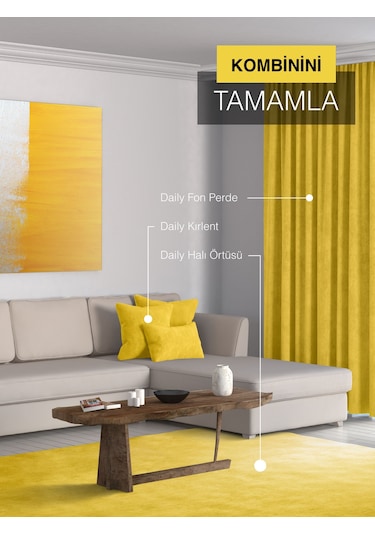 Home Daily Series Güneş Sarısı Rengi Kırlent Yastık Kılıfı Güneş Sarısı