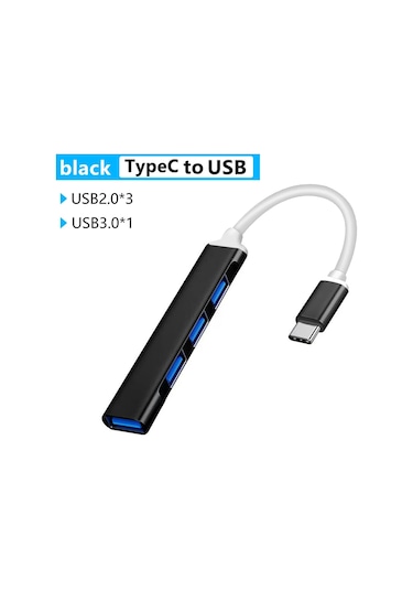 Kebidumeiusb-c Hub 4/5 Portlu Usb3.1 Ultraslim Alüminyum Dizüstü Bilgisayar Adaptörü Pembe Chına