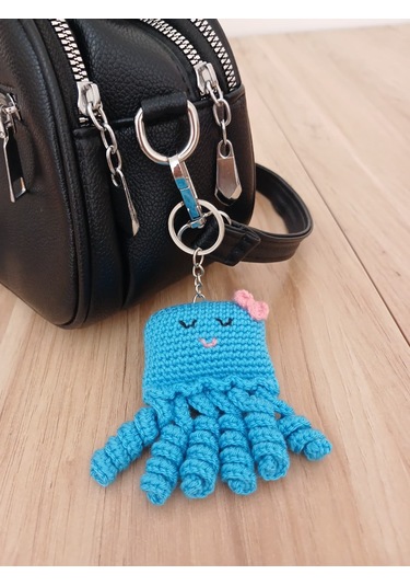 Örgü Amigurumi Ahtapot Anahtarlık