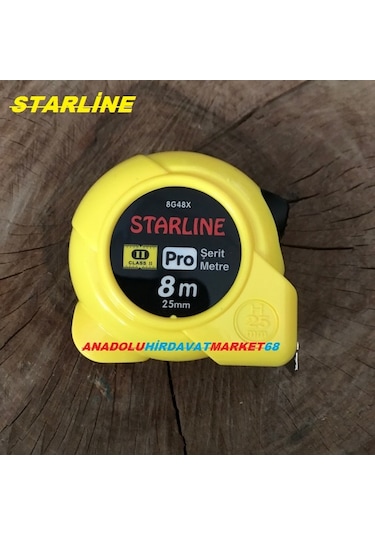Starline Çelik Şerit Metre 8 Metre 25 MM Profesyonel Metre