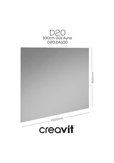 Creavit D20 100 Cm Düz Ayna Cam