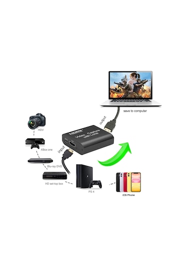 Usb Hdmı Hd Vıdeo Capture Kart 4759P 4K Xbox Ps4 Çevirici Aktarıc