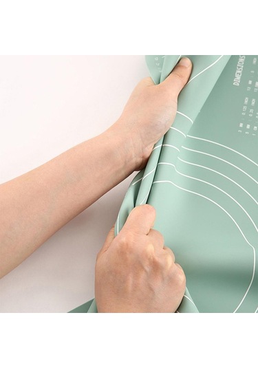 Mavi 1 Adet Artış Yapışmaz Kalınlaşma Pişirme Mat Pişirme Araçları Silikon Mat Pasta Haddeleme Yoğurma Pedi Pizza Hamuru Mutfak Aksesuarları Büyük