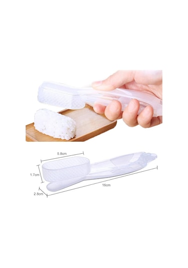 Pxcl 2 Adet Suşi Kalıbı, Mutfak Bento Suşi Onigiri Kalıp Aracı Ka Şeffaf