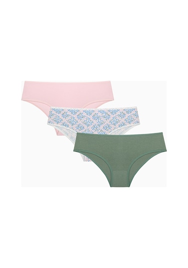 Penti Sweet Bouquet 3lü Cover Çok Renkli Slip Külot