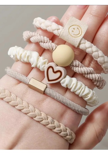 Mını Shop Msk Saç Lastiği, 10'lu Set 257344155 Koyu Bej