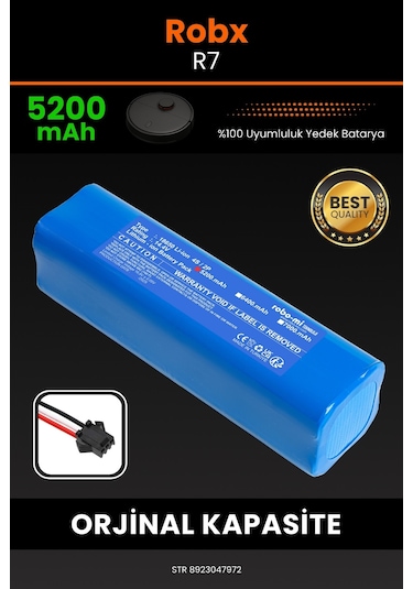 Robx R7 Robot Süpürge Uyumlu 5200 Mah Batarya