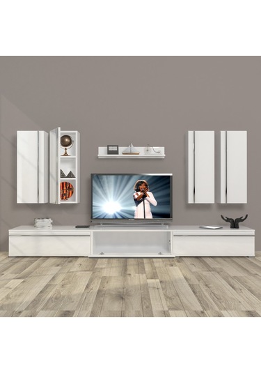Decoraktiv Eko 8d Mdf Tv Ünitesi Tv Sehpası Beyaz