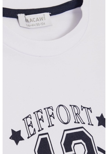 Breeze Kız Çocuk Taytlı Takım Rakam Baskılı 3-7 Yaş, Beyaz-beyaz Beyaz