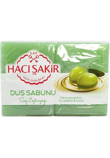 Hacı Şakir Saf Zeytinyağı Gliserinli Duş Sabunu 4x125 gr - VB770