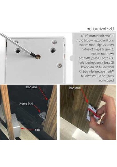 Besthome1 Akıllı Kilit - Çekmeceler Ve Kapılar İçin Kartlı Sensörlü Gizli Kilit, Pil Dahil Değil Diğer
