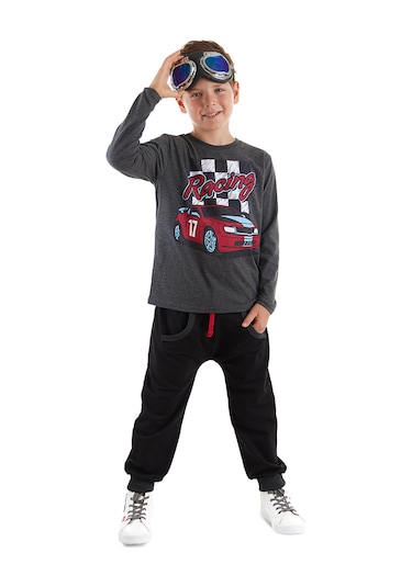 Denokids Mshb&g Yarış Erkek Çocuk T-shirt Pantolon Takım Çok Renkli