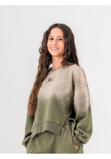 Kız Çocuk Batik Yıkama Tasarım 3 İplik Eşofman Takım-14223 Haki