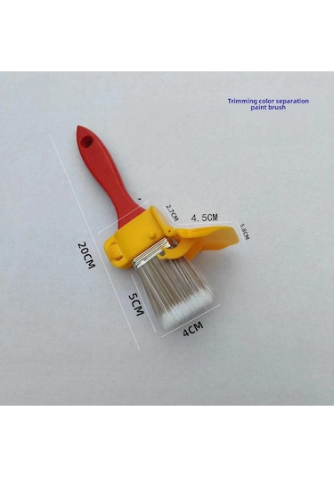 Dofolink Ev Dekorasyonu İçin Çift Renkli Kırmızı+turuncu 1.5 İnç Nilon Kenar Tamirat Fırçası - Hassas Boya Uygulama Aracı