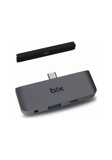 Bix BX16HB 4K HDMI Type-C Thunderbolt 3.0 Dönüştürücü Hub USB 3.5 MM AUX Çevirici