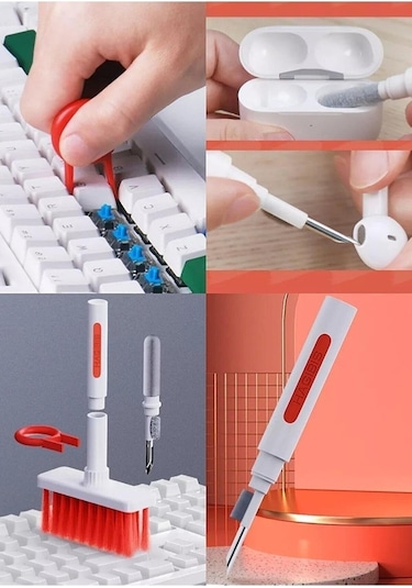 5 Fonksiyonlu Profesyonel Klavye Airports Kamera Kulaklık Temizleme Kiti Gamer Temizlik Seti