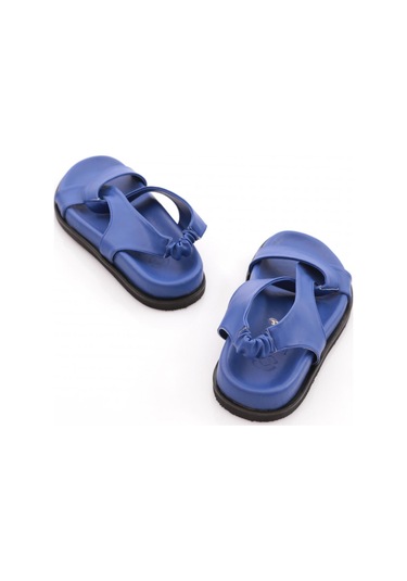 Dgn 3040 Kadin Çapraz Bantli Sandalet 3040-2261-R8855 Saks Mavi