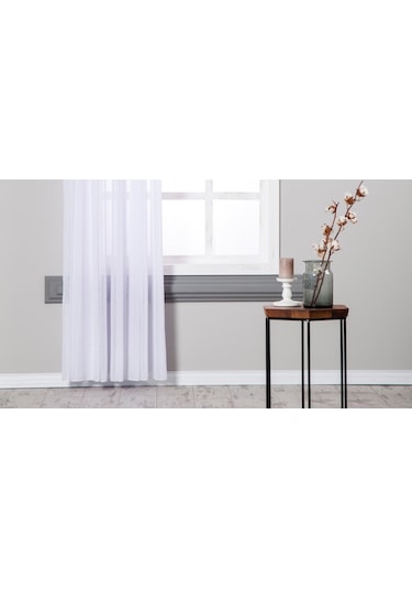 Massarelli Keten Folded Tül Beyaz Pilesiz