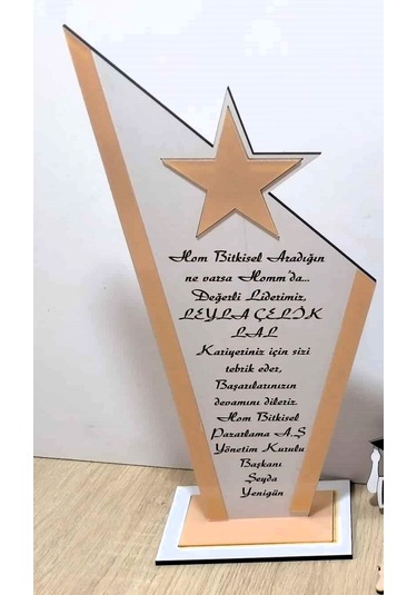 Resmi Kurum Plaket-anahtarlık-kitap Ayracı Set Kişiye Özel Beyaz - Altın