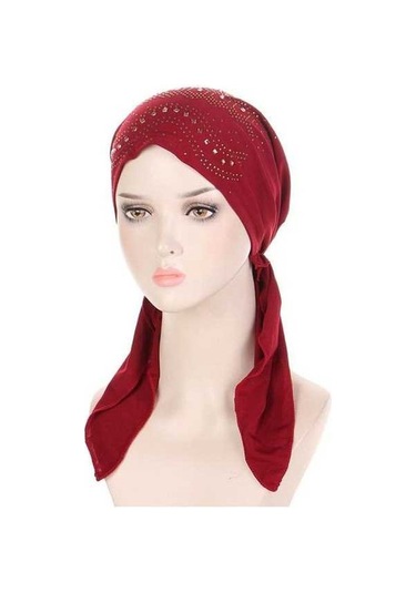 Novahub İslami Türban Kadınlar İçin Pembe Elastik Başörtüsü Wrap Şapka Kaput Kadın Türban Kapakları Moda Kadınlar İçin Şapka Pembe