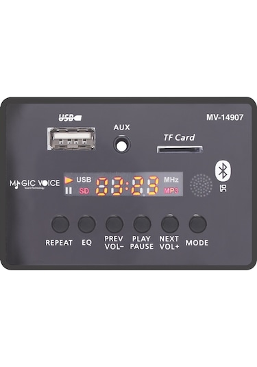 MAGİCVOİCE MV-14907 USB/SD/MIC/AUX/BLUETOOTH KUMANDALI EKRANLI OT
