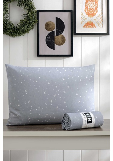 Tabu Home Yıldızlı Mavi Tek Kişilik Lastikli Çarşaf