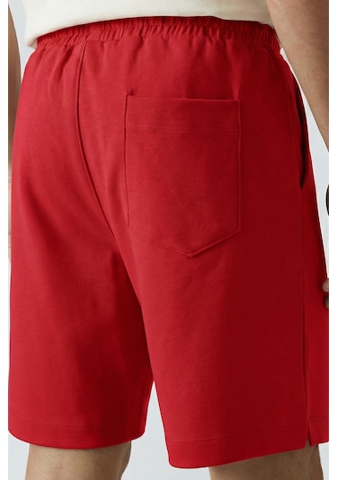 Tommy Life Fiesta Standart Fit Basic Arka Cepli Erkek Şort - 88314 Kırmızı