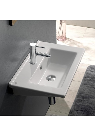 Turkuaz Seramik Cerastyle Arte 55 x 36.5 CM Etajer Uyumlu Mini Lavabo