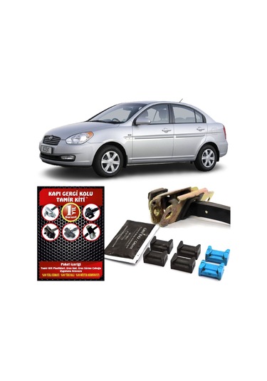 Barrer Hyundai Accent ERA Kapı Gergi (Limitör) Tamir Kiti (2 Kapı Set)