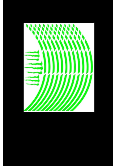 Sevenkardeşler Florasan Yeşil Kesik Jant Şeridi