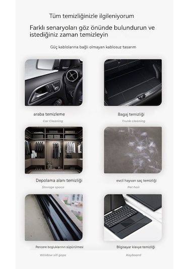 Güçlü Ve Yüksek Güçlü Araç Elektrikli Süpürgesi-turuncu